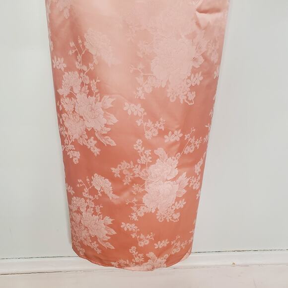 Reformation Frankie Floral Jacquard Satin Slip Maxi Dress Light Pink Size 10 - Picture 9 of 15